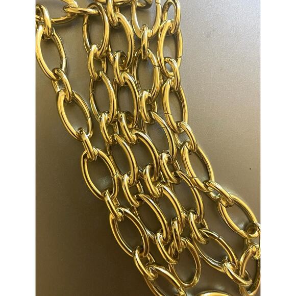 Tiffany & Co. 18K Gold 27 Clasping Links Necklace Choker 4 Charms 15.3” Pristine - Picture 3 of 16